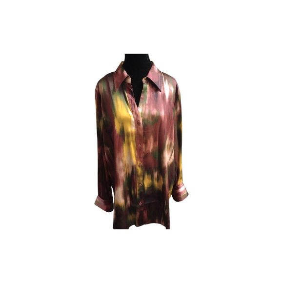 Worthington Chromatic Multicolor Women's Blouse, Size XXL, NWT - Picture 1 of 10